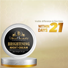 Diva Beauty Night Brightening Cream skin and Natural Face Soap Combo