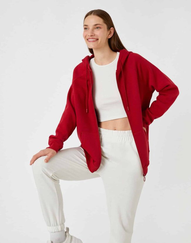 Oversize Zippered Sweatshirt - Image 2