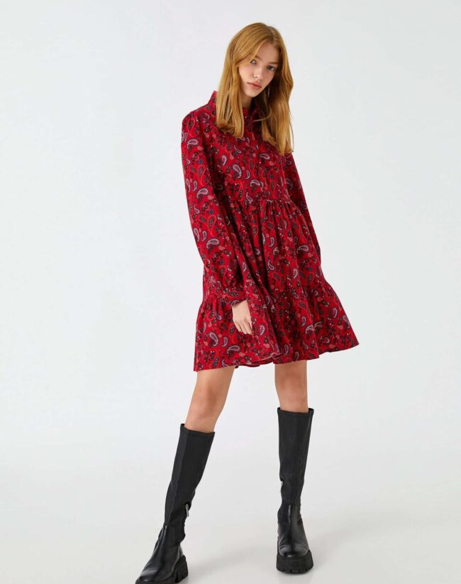 Floral Winter Long Dress - Image 2