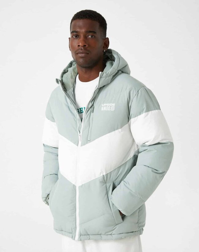 Printed Waterproof Hooded Inflatable Jacket - Image 3