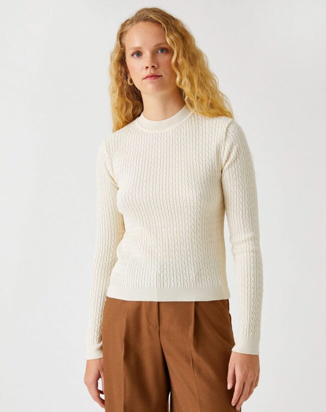 Knitted Detailed Sweater - Image 3